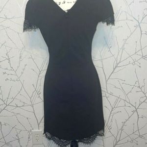 Betsy Johnson sheath dress with lace detail 12